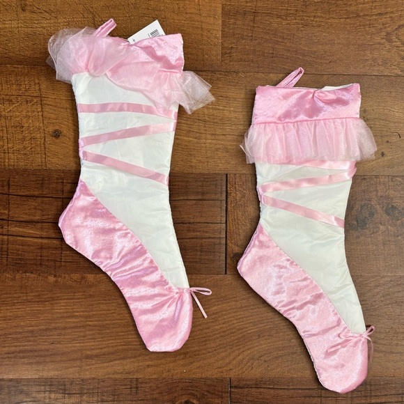 NWT ballerina ballet slipper shoe Christmas stockings 5 total 19”L each - Picture 3 of 7